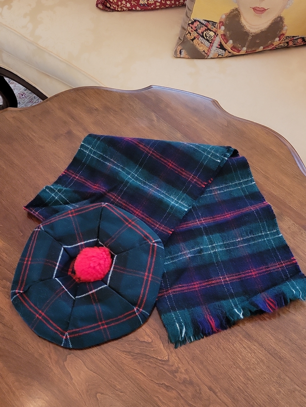 Vintage Bonnet and Scarf